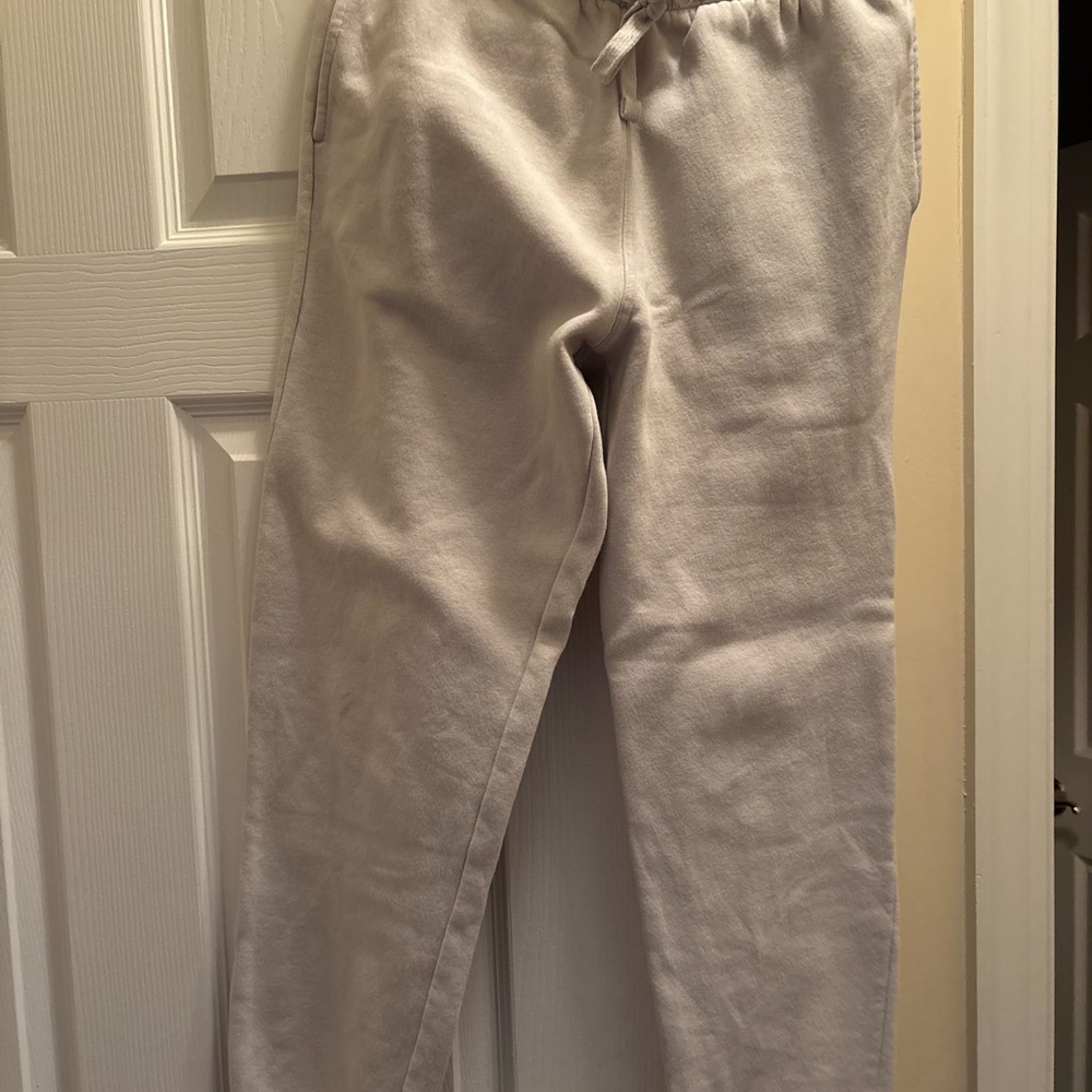 H&M Cream Regular Fit Joggers